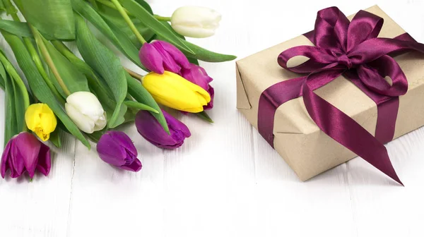 Tulips Gift — Stock Photo, Image