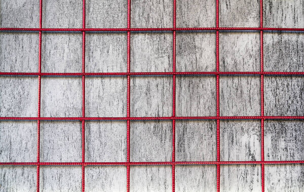 grille on a gray background