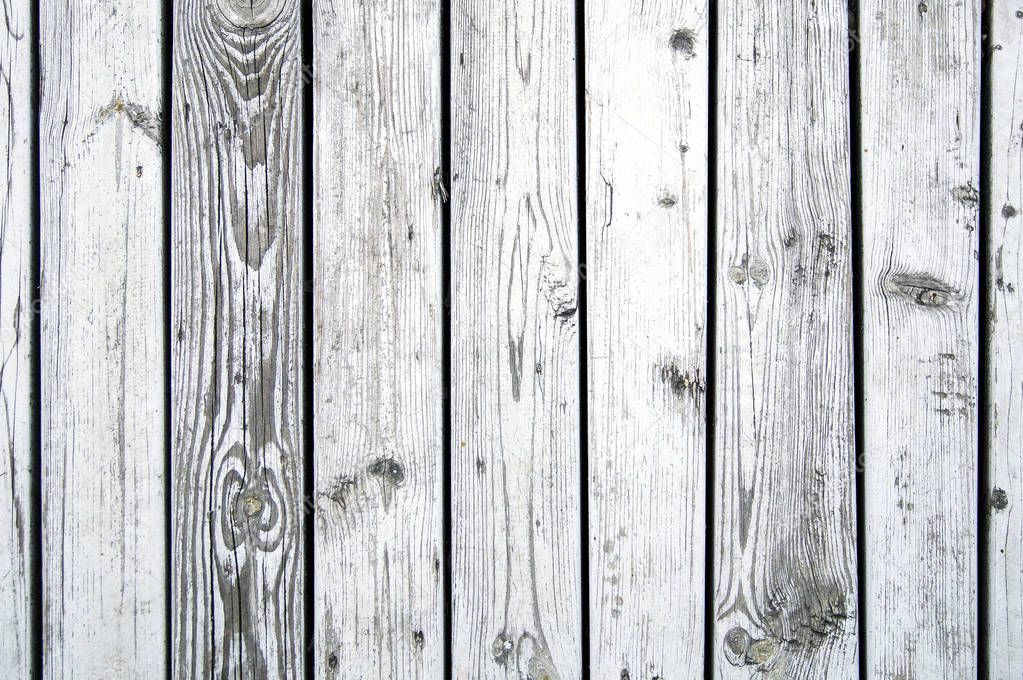 Background with white wooden boards