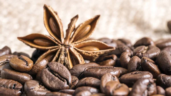 Greased Coffee Beans Macro — Stock Photo, Image