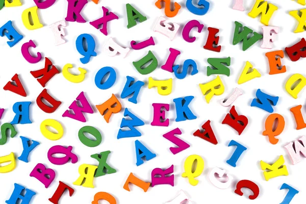 Gekleurde Engelse Letters Macro — Stockfoto