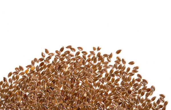 Flax Seeds White Background — Stock Photo, Image
