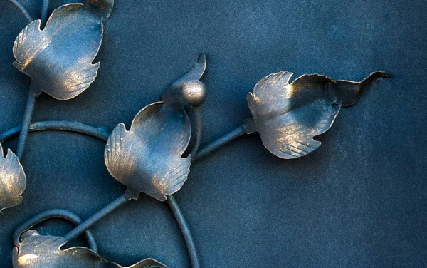 Forged Leaves Metal Gates — 스톡 사진