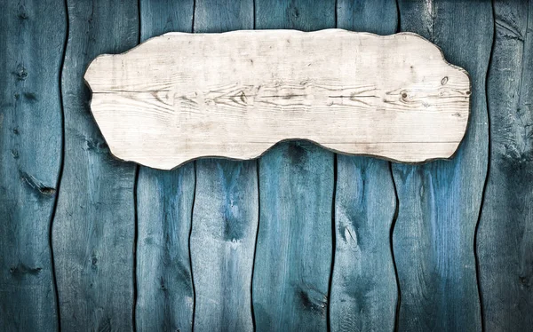 Holztafel Einem Holzzaun — Stockfoto