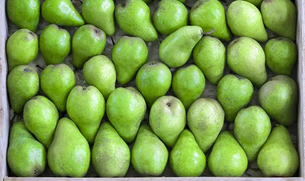 Green Pears Box — Stock Photo, Image