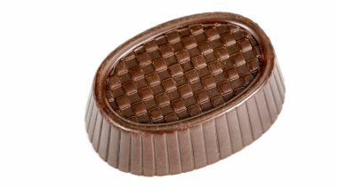 Beyaz arka planda çikolata şekeri