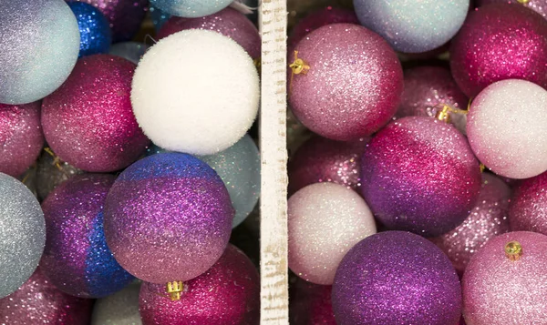 Juguetes Navidad Colores Una Caja —  Fotos de Stock