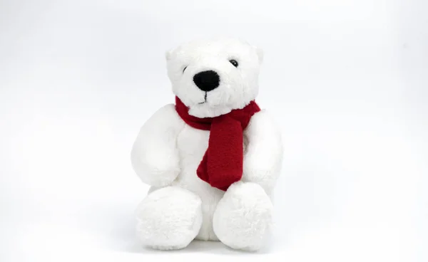 Brinquedo Macio Urso Polar — Fotografia de Stock