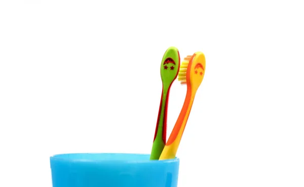 Toothbrushes Glass — Stock Photo, Image