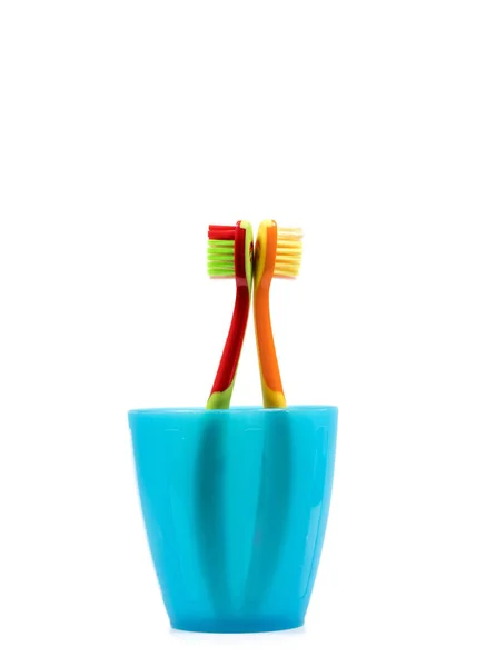 Toothbrushes Glass — Stock Photo, Image