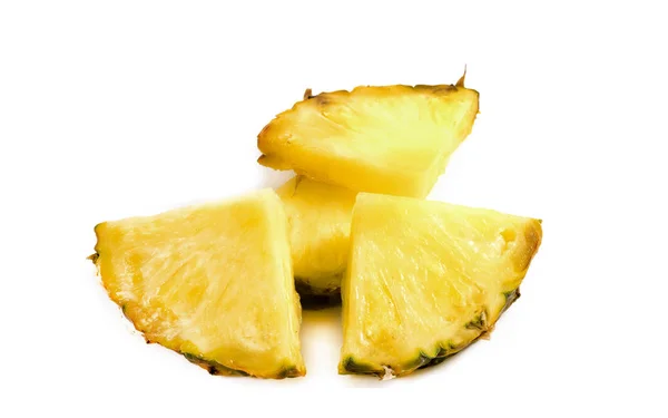 白い背景の上のパイナップルの部分 — ストック写真