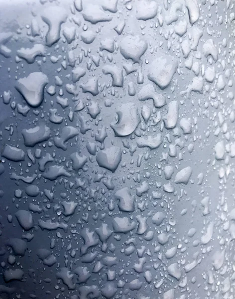 Gotas Agua Sobre Fondo Gris —  Fotos de Stock