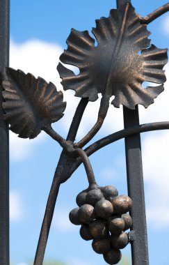 Mavi gökyüzüne karşı dövülmüş yaprak