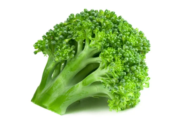 Moden Broccoli Kål Isoleret Hvid - Stock-foto