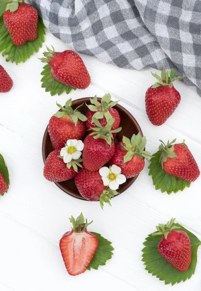 Ripe Strawberries Close — Stock Photo, Image
