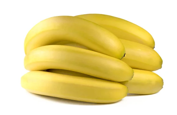 Rijp Bananen Witte Achtergrond — Stockfoto