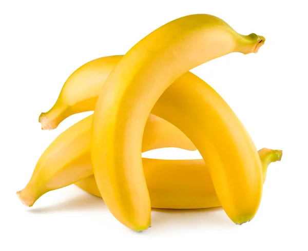 Smaczne Banany Wyizolowane Białym Tle — Zdjęcie stockowe