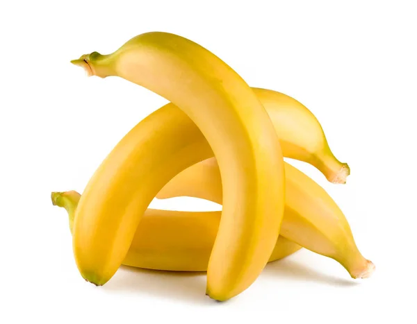 Saborosas Bananas Isoladas Fundo Branco — Fotografia de Stock