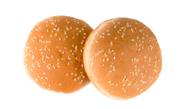 Hamburger Rollt Auf Weißem Hintergrund — Stockfoto