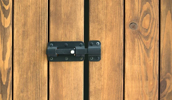 Verriegelung Einer Holztür — Stockfoto
