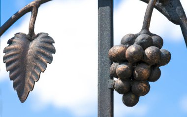 Mavi gökyüzüne karşı dövülmüş yaprak