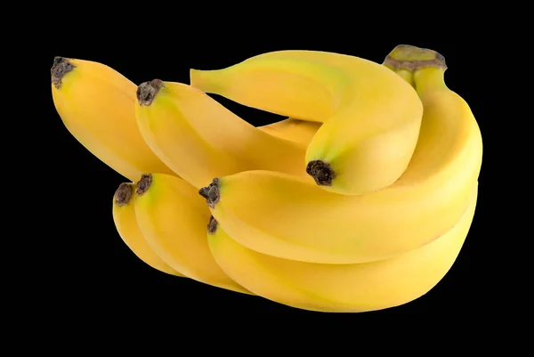 Banán Fekete Alapon — Stock Fotó