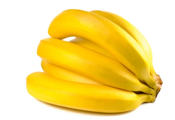 Пучок Бананів Ізольований Білому Тлі — стокове фото