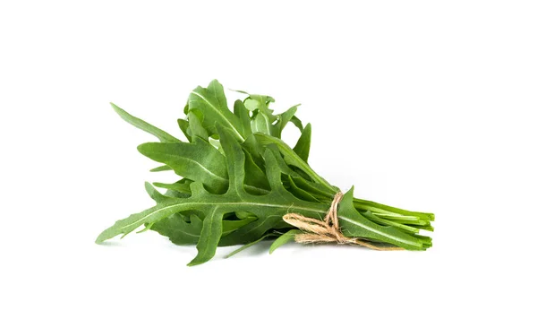 Fresh Arugula Leaves White Background — Stock Photo, Image