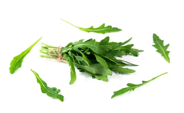 Bunch Fresh Arugula Isolated White Background — Stock Photo, Image