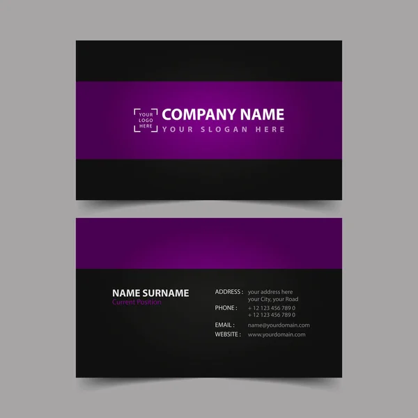 Business Card Design Template — Stock Vector