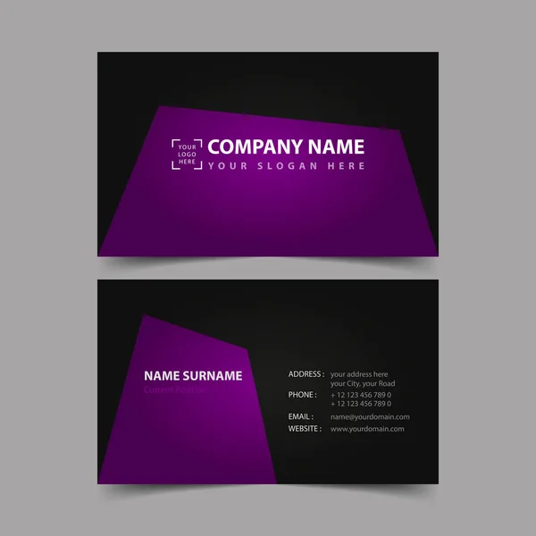 Business Card Design Template — Stock Vector