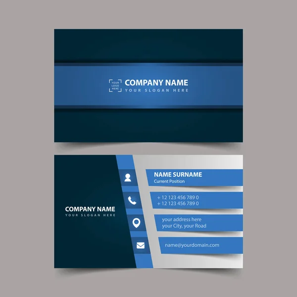 Business Card Design Template — Stock Vector