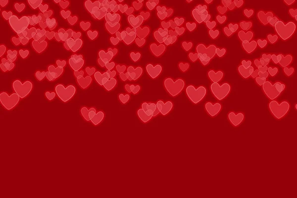 Kırmızı kalp bokeh bulanıklık Sevgililer günü