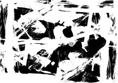 Siyah mürekkep lekeleri beyaz arka plan üzerinde ayarlayın. Siyah fırça darbeleri. Boya fırçası arka plan.