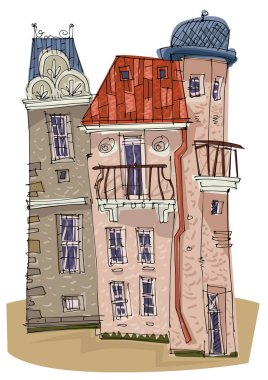 Eski bir kale benzeri konak.