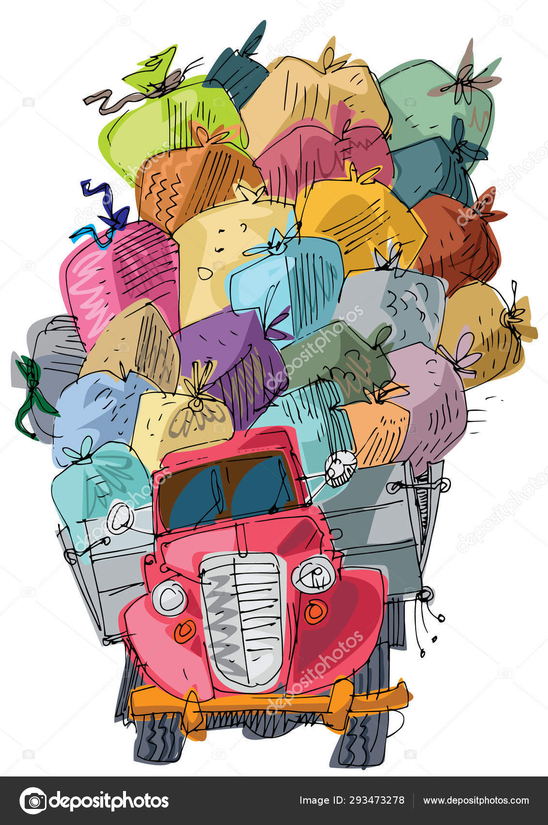 Overloaded Truck Stock Illustrations – 49 Overloaded Truck Stock