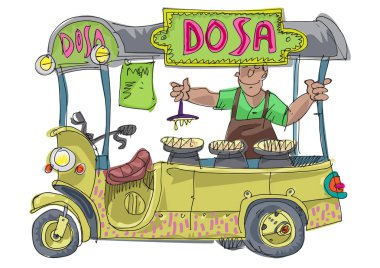 Geleneksel doğu çanak dosa. 