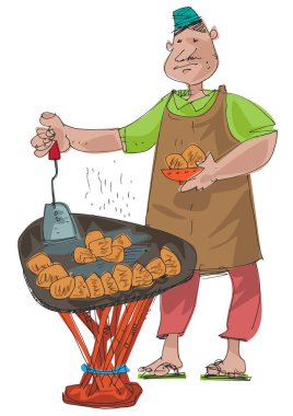 Hintli bir sokak gıda satıcısı 