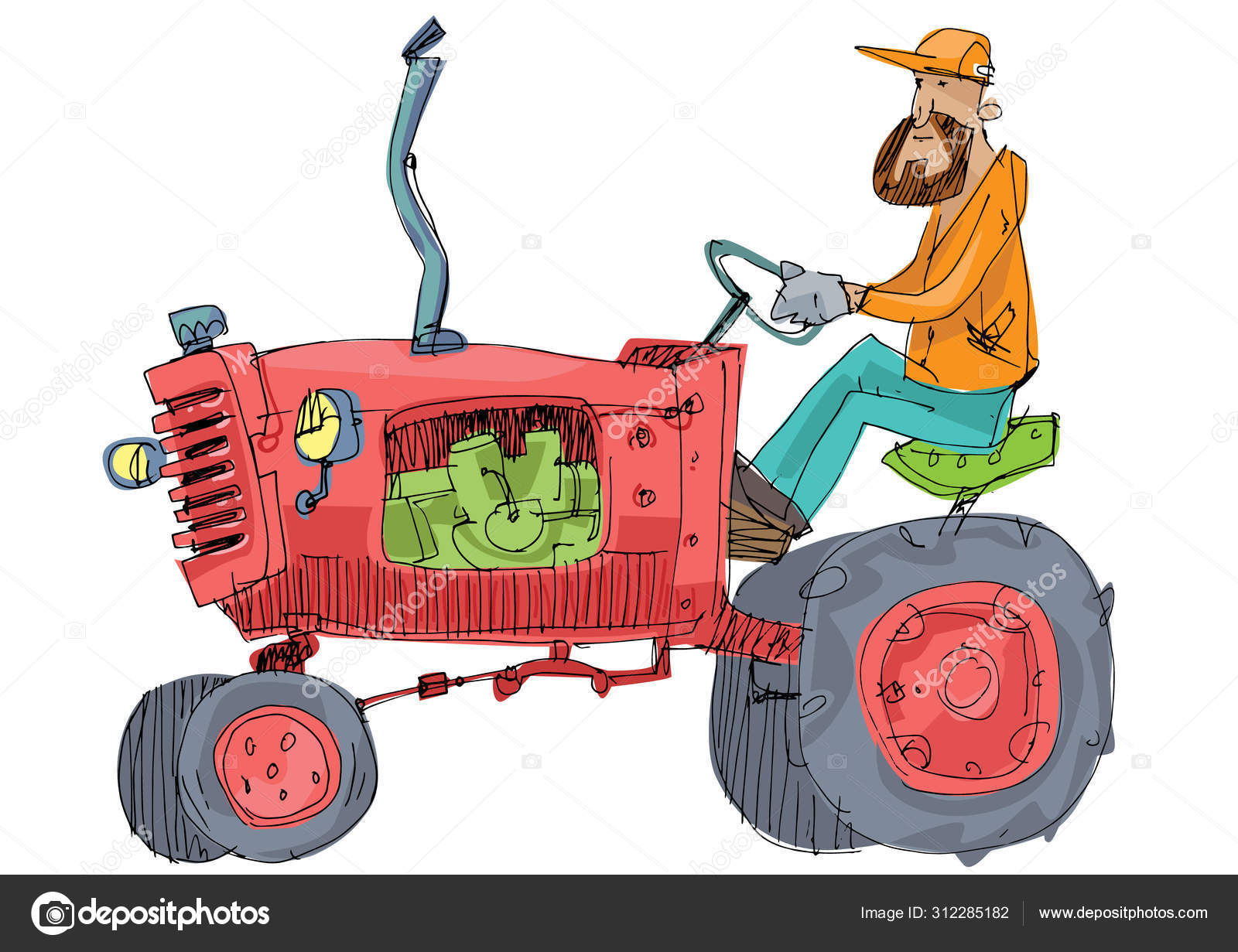 Vetores de Ilustração Do Vetor Do Trator Vermelho Da Agricultura Agrícola  Desenho De Trator Plano De Desenho Animado Trator Agrícola Moderno e mais  imagens de Agricultura - iStock