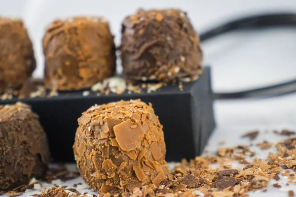 Feinste Auswahl Belgischer Schokolade — Stockfoto