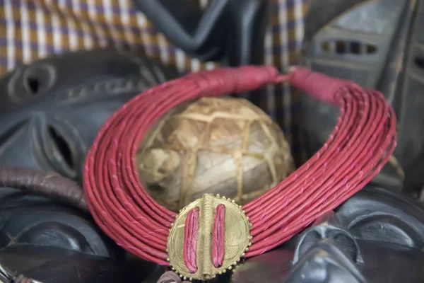 Collar Tribal Africano Con Fondo Hecho Artefactos Africanos Colección Privada — Foto de Stock