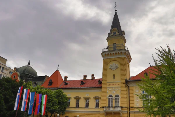 Sırbistan Voyvodina Bölgesindeki Kikinda Şehrinin Belediye Binası — Stok fotoğraf