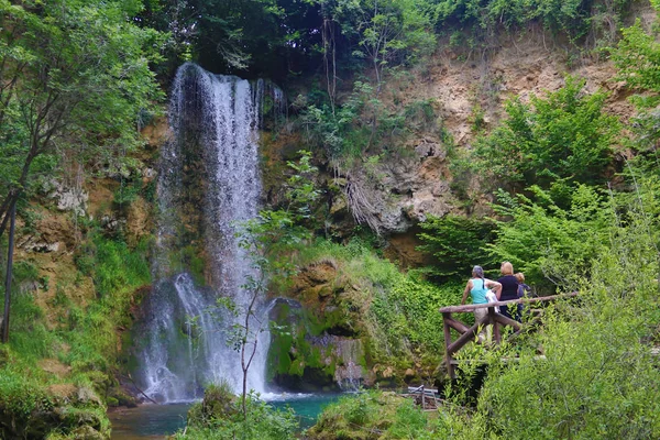 Największy Wodospad Serbii Zwany Veliki Buk Pobliżu Miasta Despotovac Wschodnia — Zdjęcie stockowe
