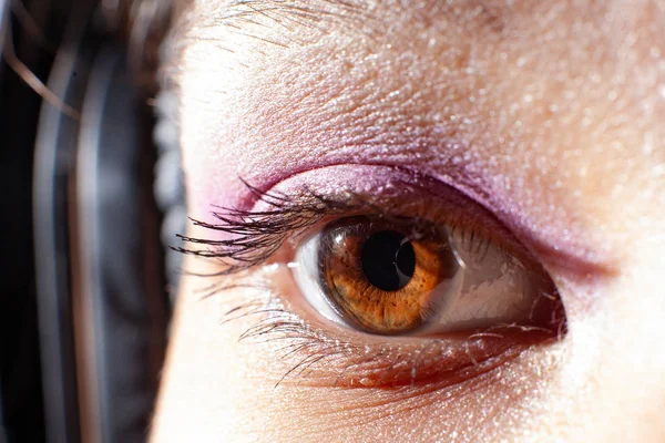 Close up of woman's eye with makeup — Stock Photo, Image