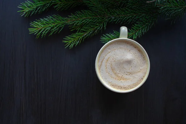 Kopp cappuccino med skum — Stockfoto