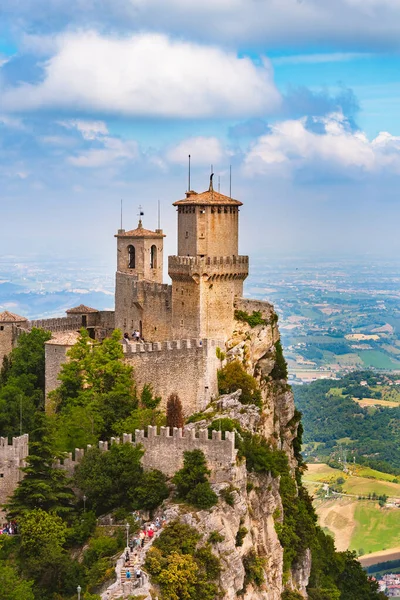 San Marino, San Marino Republika Forteca La Rocca Guaita — Zdjęcie stockowe