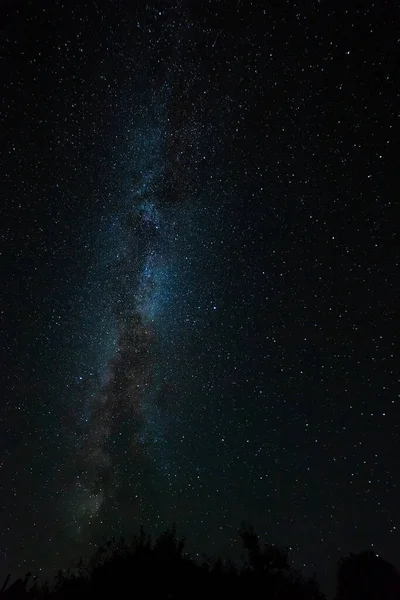 View of the starry sky with the Milky Way galaxy