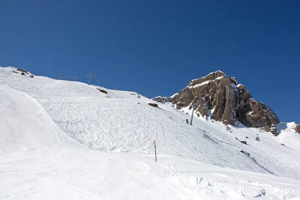 Lutning Skidanläggning Flumserberg Schweiz — Stockfoto