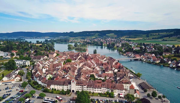 瑞士沙夫豪森附近的Stein Rhein中世纪城市 — 图库照片