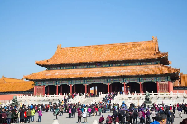 Beijing, Çin - 14 Ekim 2017: Yasak Şehir (Sarayı Müzesi), Çin İmparatorluk Sarayı'ndan Ming Hanedanı Qing Hanedanı sonuna 